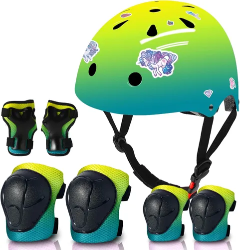 Miniatura 14 de Kids Bike Helmet and Pad Set for Girls Boys Ages 2-3-5-8-14, Adjustable Toddler Youth Helmet with Knee & Elbow Pads for Bicycle, Skating, Scooter