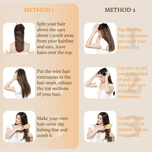 Miniatura 6 de DOORES Extensiones de cabello humano Remy, de 12 pulgadas, 2.47 onzas, invisible, transparente, ajustable, extensiones secretas de cabello lacio