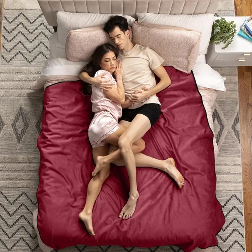 Miniatura 13 de Avana Manta impermeable – Manta sensual para adultos – Fabricada en los Estados Unidos – Tamaño King, microterciopelo negro
