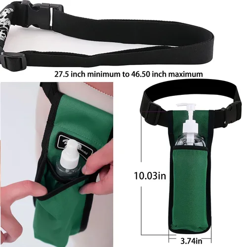Miniatura 4 de Funda para botella de masaje, paquete de 2 botellas de aceite de masaje ajustables (verde, 1 botella)