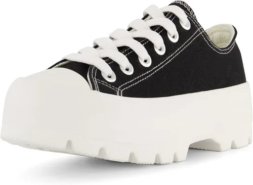 Miniatura 2 de CUSHIONAIRE Vasco Low Top - Tenis de lona para mujer + espuma viscoelástica, Negro