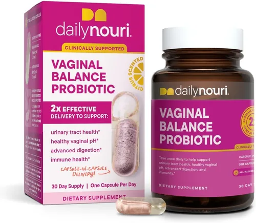 Daily Nouri Suplemento de probióticos para mujeres | Apoya el pH vaginal, el tracto urinario, la salud digestiva e inmune | 5 cepas clínicamente