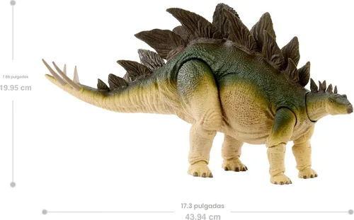 Miniatura 6 de Mattel Jurassic World Hammond Collection - Figura de acción, estegosaurio del parque jurásico del mundo perdido, juguete de dinosaurio grande