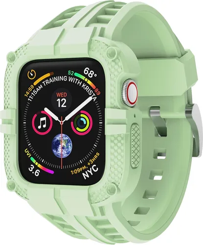 Miniatura 19 de Correa resistente para Apple Watch Series 9 de 45 mm, 44 mm, 42 mm, SE 9/8/7/6/5/4/3 para hombres, Negro, 41 mm/40 mm/38 mm, Deportes