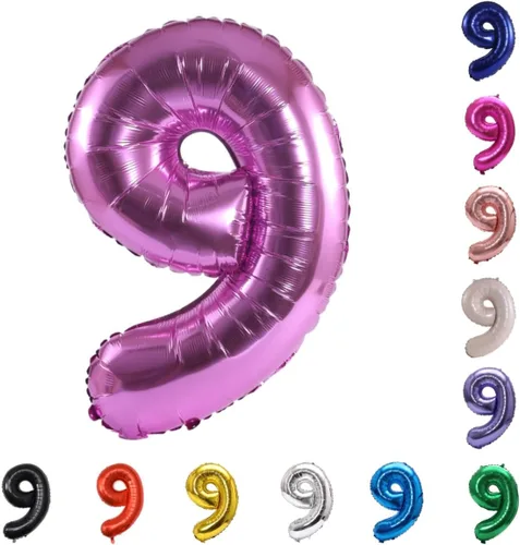 Miniatura 194 de YPSelected Globo grande de 32 pulgadas de helio con números 0-9 de papel de aluminio azul para cumpleaños, bodas y fiestas (Azul, 3)