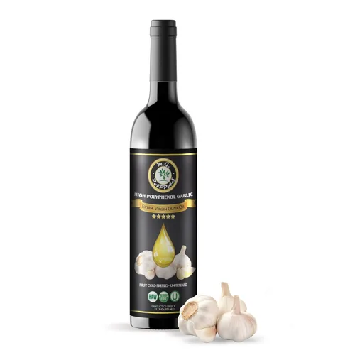 Miniatura 13 de M.G. PAPPAS Aceite de oliva extra virgen infundido con albahaca rico en polifenoles - Aceite de oliva griego prensado en frío y sin filtrar - Alto