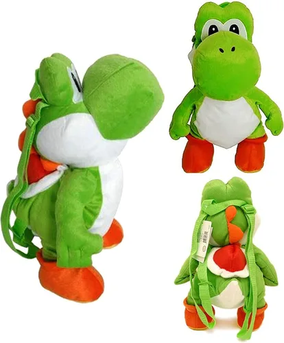 Miniatura 4 de Nintendo Mario Brothers Yoshi Mochila grande de peluche, multicolor