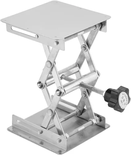 Miniatura 2 de Gato de tijera de laboratorio, 3.9 x 3.9 pulgadas, soporte de elevación de laboratorio de elevación de acero inoxidable, soporte de tijera, control