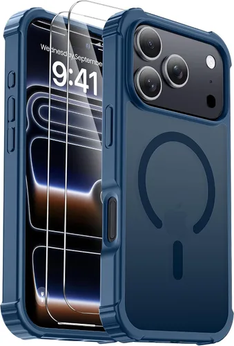 Miniatura 46 de Funda para iPhone Air [compatible con MagSafe] [2 protectores de pantalla] [prueba de caídas de grado militar] Funda magnética resistente