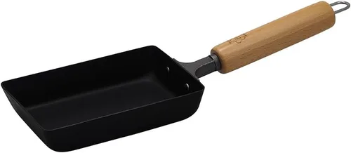 Takumi MGEG-S - Bandeja para huevos, compatible con inducción, placa de magma, fabricada en Japón, huevo pequeño, hierro