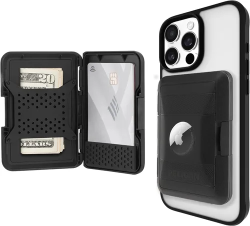 Pelican Protector AirTag MagSafe Billetera/tarjetero [bloqueo RFID] con capacidad para hasta 5 tarjetas y dinero en efectivo, cartera inteligente