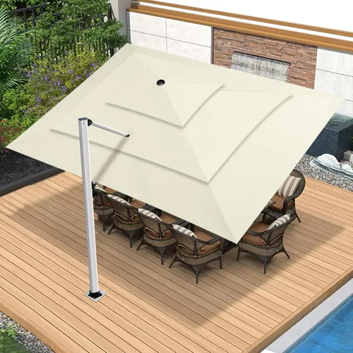 Miniatura 34 de EliteShade USA Sombrilla de Mercado de 10 Años Sin Decoloración de 9 Pies 3 Niveles Sombrilla de Patio Sombrilla de Mesa para Exteriores con Beige