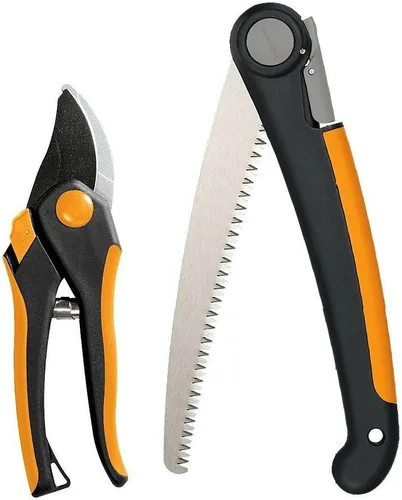 Miniatura 14 de Fiskars - Tijeras bypass de podar, podadora con capacidad de corte de 1 pulgada, con Softgrip, hoja de acero afilada y resistente al óxido que se