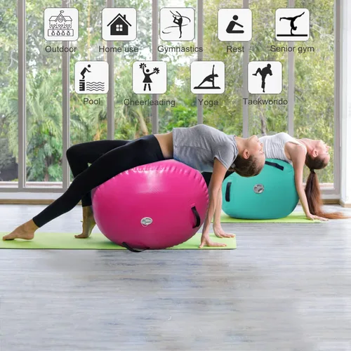 Miniatura 7 de 86 York - Esterilla inflable de aire para gimnasia con bomba eléctrica, equipo de gimnasia para uso doméstico, entrenamiento en el gimnasio, yoga