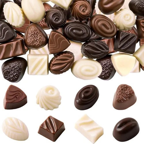 Hiawbon 30 piezas de chocolate falso artificial de alimentos realistas de colores mixtos a granel postre falso