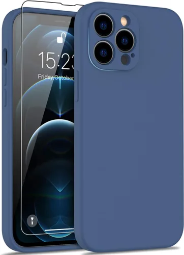 Miniatura 58 de DEENAKIN Funda de silicona compatible con iPhone 12 con protector de pantalla, mejora la protección de la cámara, funda protectora suave y flexible