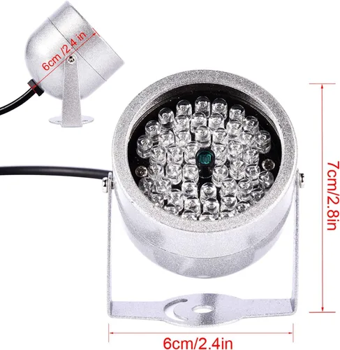 Miniatura 7 de Luces de inundación infrarrojos infrarrojos del CCTV de la visión nocturna infrarroja del IR 48 LED IR luces de inundación para la cámara CCTV