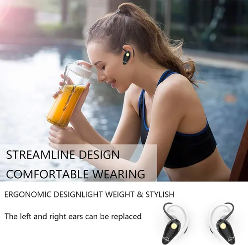 Miniatura 5 de Kendir Auricular Bluetooth, V5.0 Ultraligero Inalámbrico Auricular Teléfono Celular con Micrófono Auricular Control de Volumen, Auriculares Manos