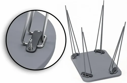 Miniatura 7 de Juego de 3 anidadores rectangulares, mesa anidable, base moderna de aspecto de grano de madera para mesas de centro o mesitas de noche, mesa