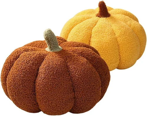 Miniatura 6 de Almohada decorativa con forma de calabaza para Halloween o Acción de Gracias, almohada con forma de calabaza, almohadas de calabaza simuladas en 3D