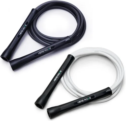 Hererope - Cuerda de saltar de PVC de 0.236 in para hombres y mujeres, fitness, velocidad, trucos, entrenamiento cardiovascular, cuerda de saltar de