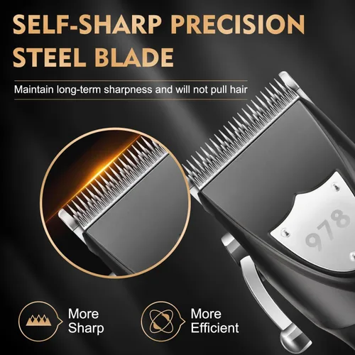 Miniatura 2 de Suttik Juego de cortapelos profesional para hombres, kit de peluquería y recortadora, afeitadoras eléctricas de aluminio para hombres con estuche