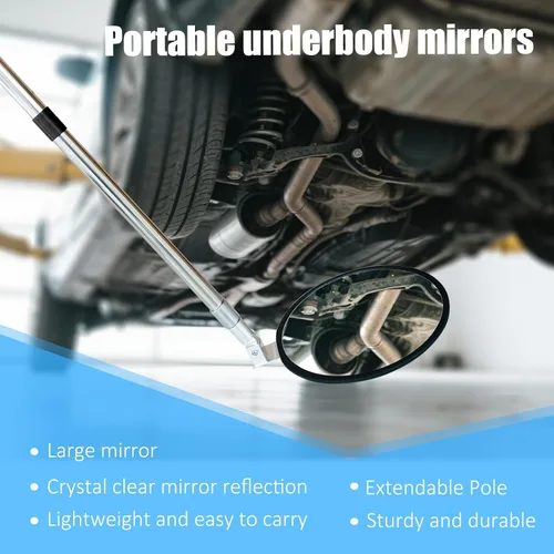 Miniatura 4 de Espejo de búsqueda para debajo del automóvil con mango extensible, espejo de inspección de vehículos para control de seguridad en la frontera