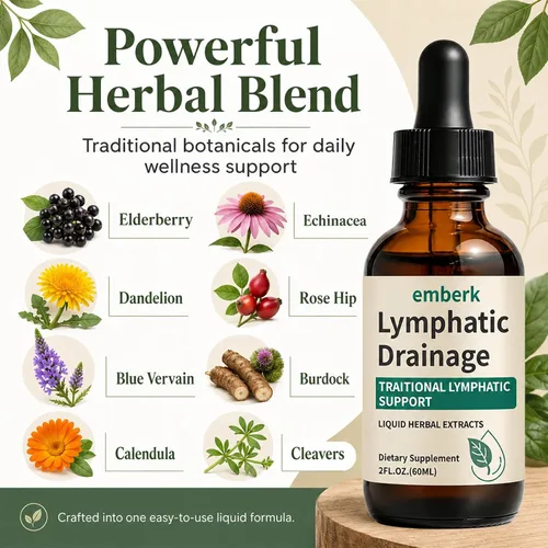 Miniatura 7 de Gotas de Drenaje Linfático, Mezcla Herbal de 2000mg con Saúco, Equinácea y Diente de León, – Apoya el Drenaje Linfático, Sistema Inmunológico