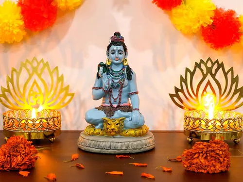Miniatura 4 de BangBangDa Estatua hindú de Dios Señor Shiva – 5.7 pulgadas de alto Ídolo indio Murti Shiva para la oficina en casa, templo mandir, sala de oración