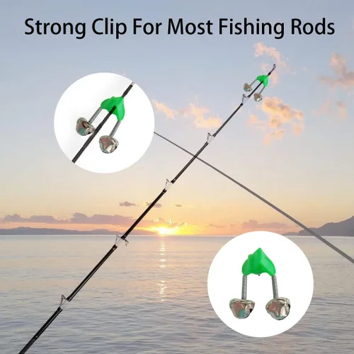 Miniatura 4 de Campanas de alarma de caña de pescar de plástico, campanas de pesca, campanas de caña de pescar, clips de campana de pesca de plástico, campanas
