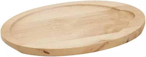 Soro Essentials - Base de madera de fajita de forma ovalada - Base de madera para parrilla de fajita chisporroteada para fajita de 7 x 9.25