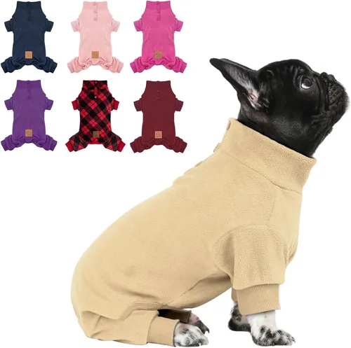 Miniatura 22 de cyeollo Pijamas para Perros de Forro Polar, Abrigo Térmico para Perros, Pijamas para Perros, Enterizo Elástico para Perros, Abrigo para Perrita, 3#