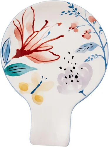 Miniatura 3 de Bico Blossom Symphony Soporte para Cucharas para Estufa, Soporte de Cuchara de Cerámica para Encimera de Cocina, Soporte para Cuchara de Café Fácil