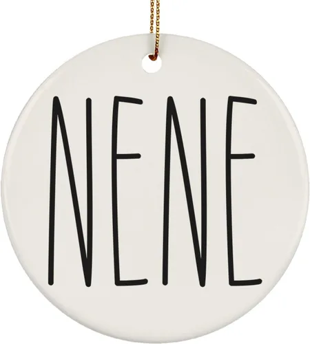 Miniatura 22 de Adorno familiar de Navidad, regalos de hija, hijo, adorno de círculo de cerámica de 3 pulgadas para colgar en el árbol – Día de la Madre
