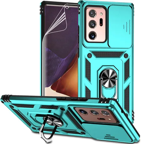 Miniatura 11 de Funda para Samsung Galaxy Note 20 Ultra con cubierta para lente de cámara, protector de pantalla HD, prueba de caídas de grado militar, soporte