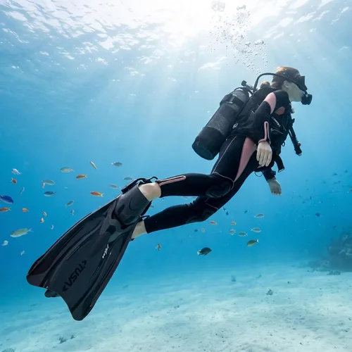 Miniatura 2 de Aletas de buceo Vesna con Bungee Azul cola de pez