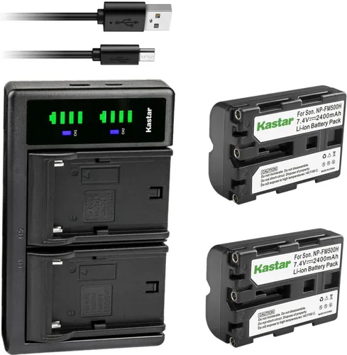 Miniatura 5 de Kastar LTD2 - Cargador de batería USB para Sony NP-FM500 NP-FM500H, cargador BC-VM10 AC-SQ950, Sony DSLR-A100, A200, A300, A350, DSLR-A450