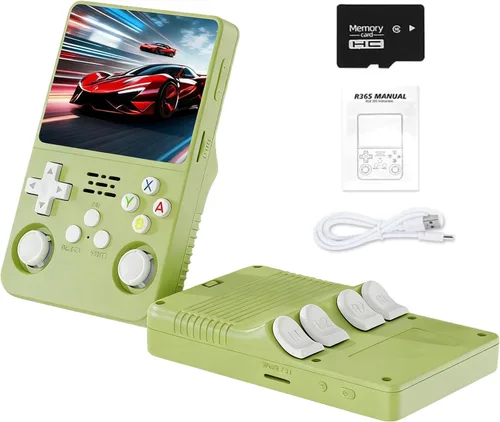 Miniatura 9 de Consola de juegos retro de mano R36S, pantalla HD IPS de 3.5 pulgadas, batería de 3200mAh, 128G con más de 20000 juegos integrados, más de 20
