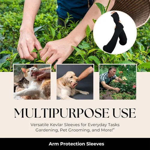 Miniatura 5 de Mangas de trabajo de protección para brazos: protección de 4 vías, manga protectora de brazo largo con apertura para los dedos, mangas resistentes a