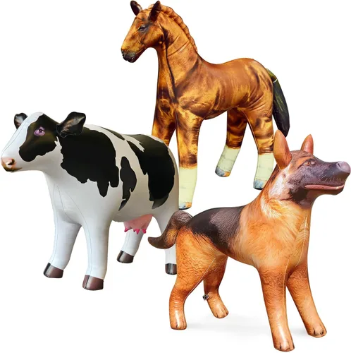 Miniatura 11 de Jet Creations Paquete de 3 inflables para perros – Husky, dálmata y pastor alemán (30 pulgadas de alto) – Decoración de Halloween y otoño