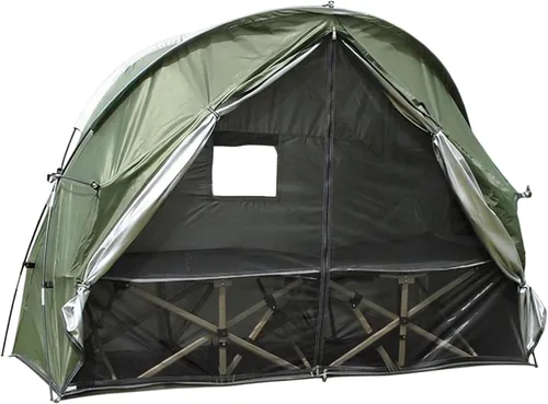 Miniatura 10 de Tienda de campaña para 1 persona con puerta de malla transpirable y ventanas de mosquitera, fácil de poner, refugio para todo tipo de clima