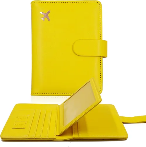 Miniatura 10 de Melsbrinna - Funda para pasaporte, ranuras para tarjetas, bonita funda para pasaporte para mujeres/hombres, resistente al agua con bloqueo RFID