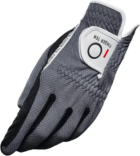 Miniatura 8 de FINGER TEN - Guantes de golf para hombre, agarre para lluvia, mano izquierda para diestros, 1 unidad, ajuste duradero para clima cálido, húmedo