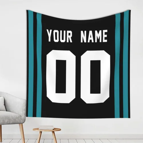 Miniatura 10 de Tapiz personalizado de fútbol americano personalizado con cualquier nombre, tapiz de 59 x 59 pulgadas, para colgar en la pared, gimnasio, deportes