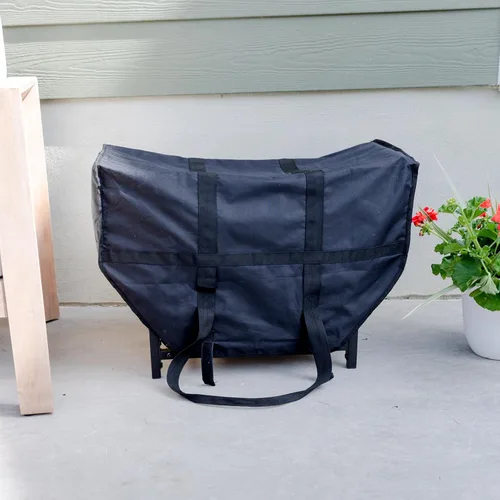 Miniatura 5 de Estantes para leña FireProof Pros con ganchos (Negro con cubierta)