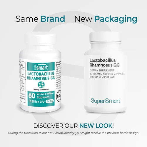 Miniatura 2 de Supersmart - Lactobacillus Rhamnosus GG 10 mil millones de UFC por día (probiótico LGG con inulina) - Apoyo digestivo e inmunológico - Salud