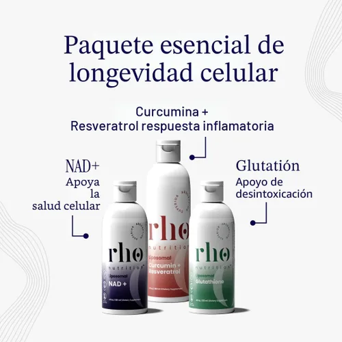 Miniatura 2 de Rho Nutrition - Paquete de artículos esenciales de salud celular – Suplementos liposomales líquidos para un envejecimiento saludable y apoyo celular