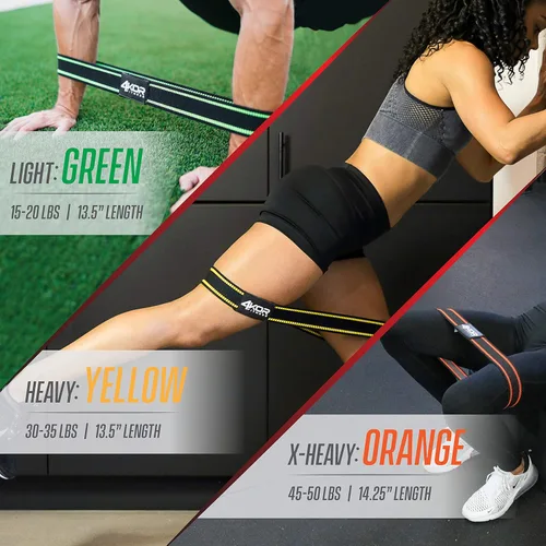 Miniatura 4 de 4KOR Fitness Juego de bandas de resistencia, perfecto para crossfit, yoga, terapia física y construcción de glúteos