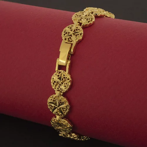 Miniatura 3 de LIFETIME JEWELRY Tobillera de oro para mujer, chapada en oro real de 24 quilates, con corte de diamante, para playa