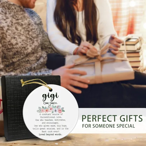 Miniatura 3 de Gigi Definition - Adornos de cerámica de Navidad para el Día de la Madre, regalos para mujeres Gigi, abuela de nietos, nieto, nieta, adornos